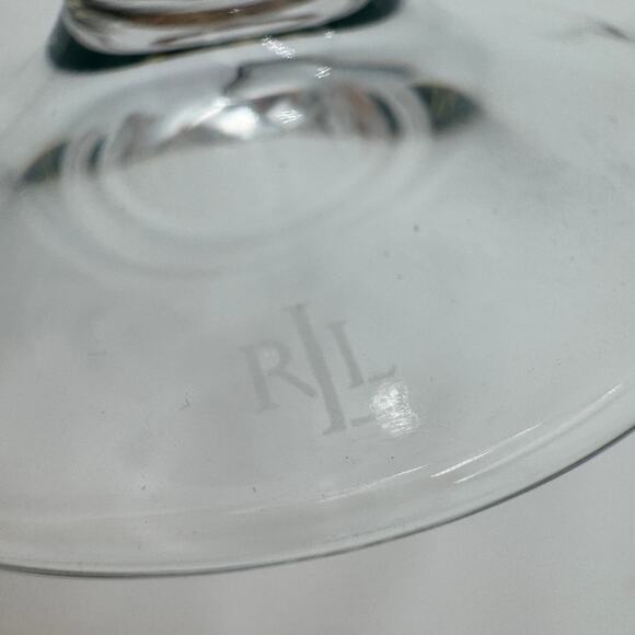 Ralph Lauren Champagne Toasting Flutes Vows Blown Glass 9" Love Knot Set of 2 - Picture 4 of 5